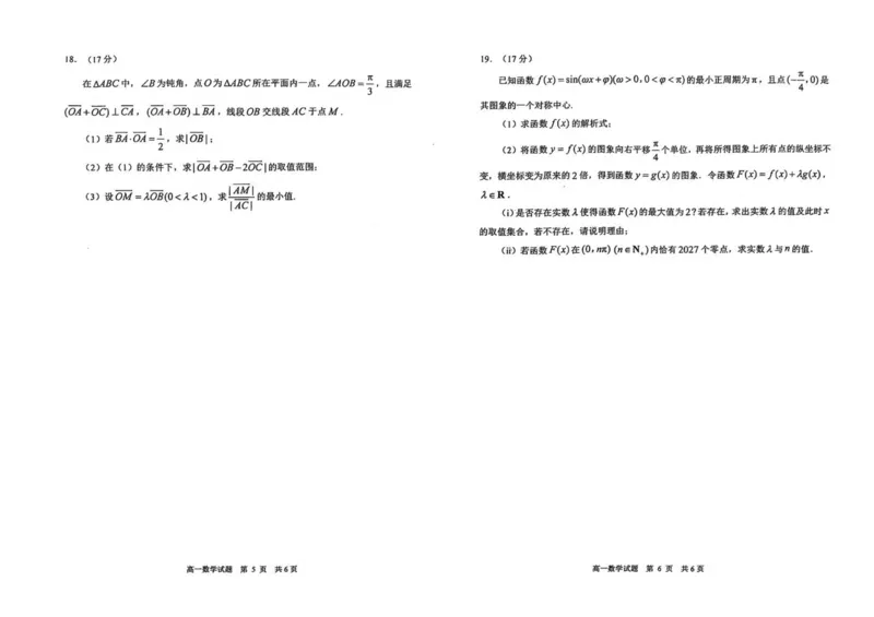 山东省日照市2024-2025学年高一下学期期中校际联合考试数学PDF版含答案_2024-2025高一（7-7月题库）_2025年6月7.10新增_0604山东省日照市2024-2025学年高一下学期期中校际联合考试