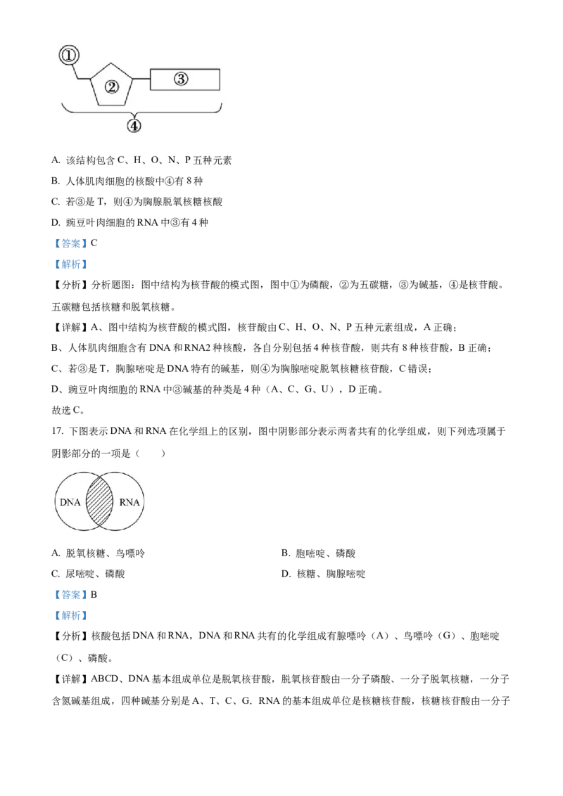 江苏省无锡市江阴市六校2024-2025学年高一上学期11月期中联考试题生物Word版含解析_2024-2025高一（7-7月题库）_2024年11月试卷