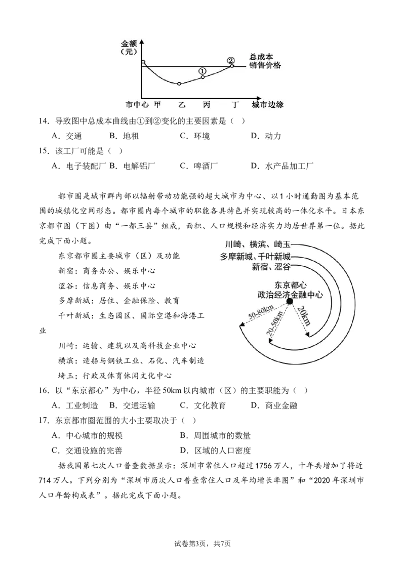 四川省南充市嘉陵一中2024-2025学年高一下学期5月月考试题地理Word版含答案_2024-2025高一（7-7月题库）_2025年6月7.10新增_0601四川省南充市嘉陵一中2024-2025学年高一下学期5月月考试题