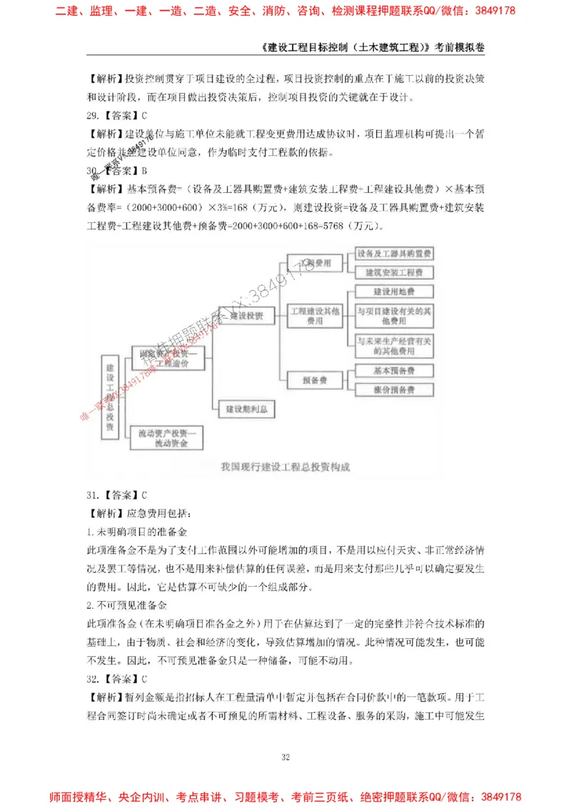 2025年监理工程师《建设工程目标控制（土木建筑工程）》考前模拟卷二_监理工程师_2025监理工程师_2025年监理工程师SVIP_2025年监理土建控制SVIP_20-控制《考前模拟AB卷》CSW