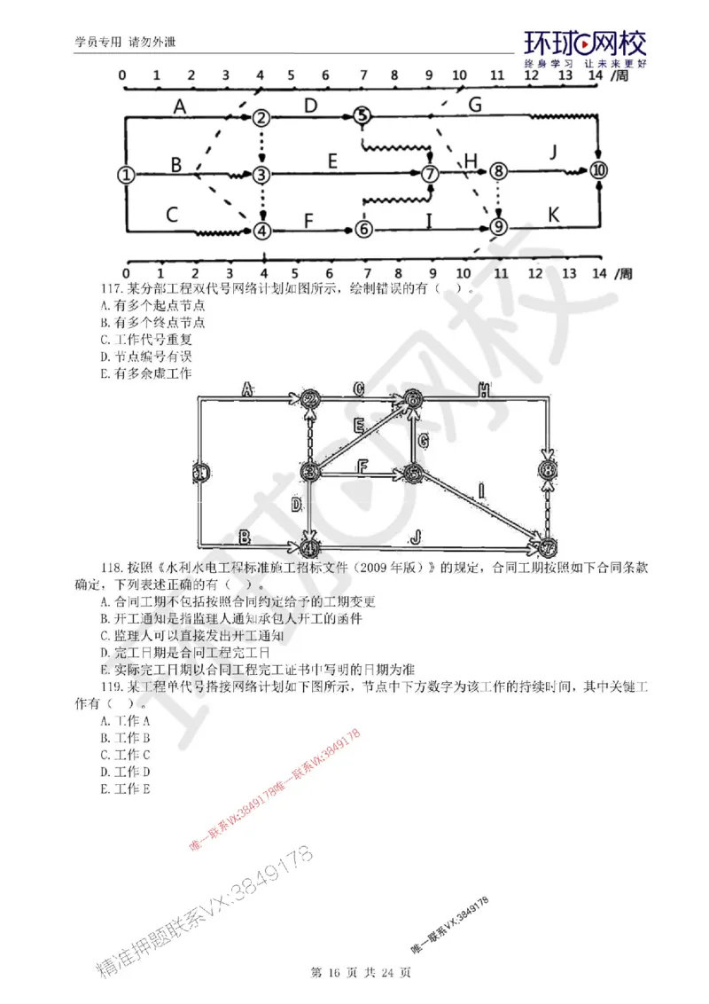 2025环球网校监理工程师《建设工程目标控制》（水利）临考点睛卷_监理工程师_2025监理工程师_2025年监理工程师SVIP_2025年监理水利控制SVIP_05-考前密训✿央企特训✿机构普押