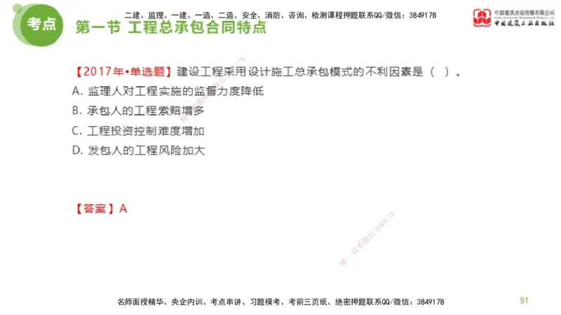 2025年监理工程师《合同管理》金题解析03节（下）_监理工程师_2025监理工程师_2025年监理工程师SVIP_2025年监理合同管理SVIP_03-习题精析✿实战特训✿模考通关_讲义