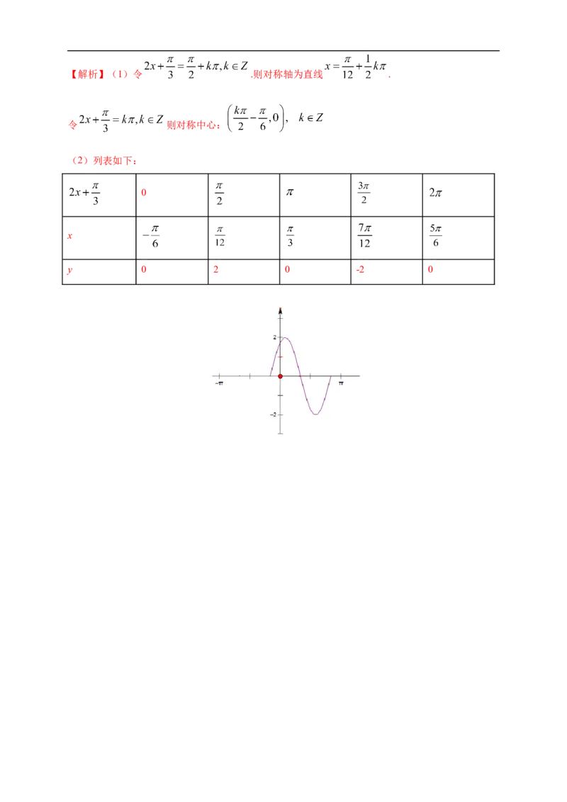 5.6函数y=Asin(&omega;&chi;+&phi;)练习（1）（解析版）_E015高中全科试卷_数学试题_必修1_02.同步练习_2.同步练习（第二套）_同步练习配套人教A版数学_第5章三角函数_5.6函数y=Asin(&omega;&chi;+&phi;)