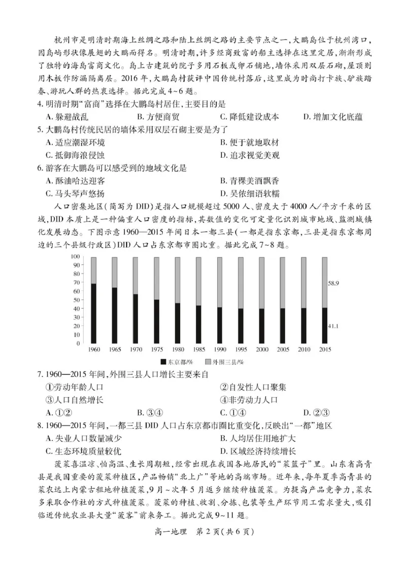 江西省上进教育联考2024-2025学年高一下学期期末考试地理试卷_2024-2025高一（7-7月题库）_2025年7月_250705江西省上进教育联考2024-2025学年高一下学期期末考试
