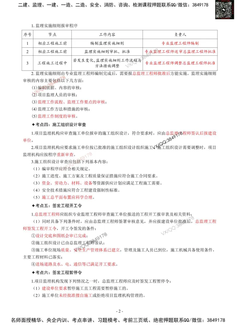 2025年监理《案例分析（土木）》刘洋-集训七页纸_监理工程师_2025监理工程师_2025年监理工程师SVIP_2025年监理土建案例SVIP_05-考前密训✿央企特训✿机构普押