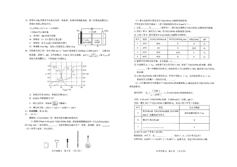 化学-2023年广州一模真题_2024年2月_01每日更新_13号_2023届广州市普通高中毕业班综合测试(一)全科_2023年广州市普通高中毕业班综合测试(一)化学