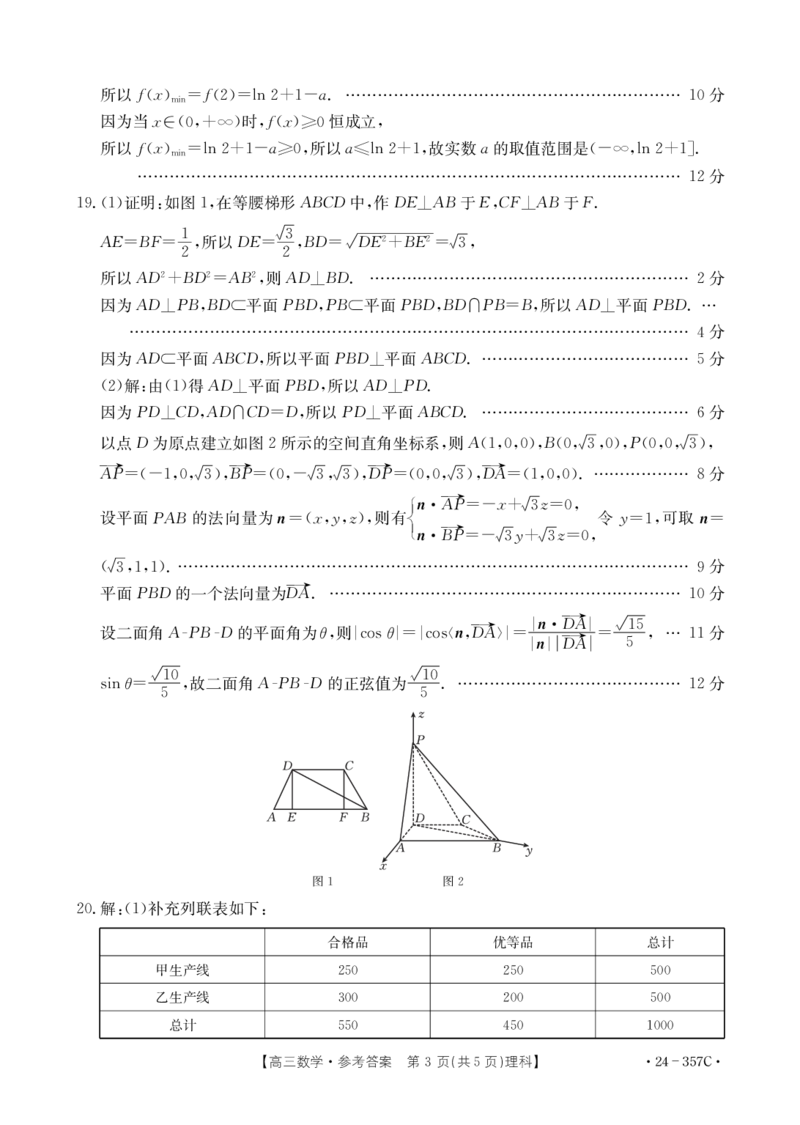 内蒙古2024届高三下学期开学考试理科数学(1)_2024年2月_022月合集_2024届内蒙古高三下学期开学考试（金太阳357C）