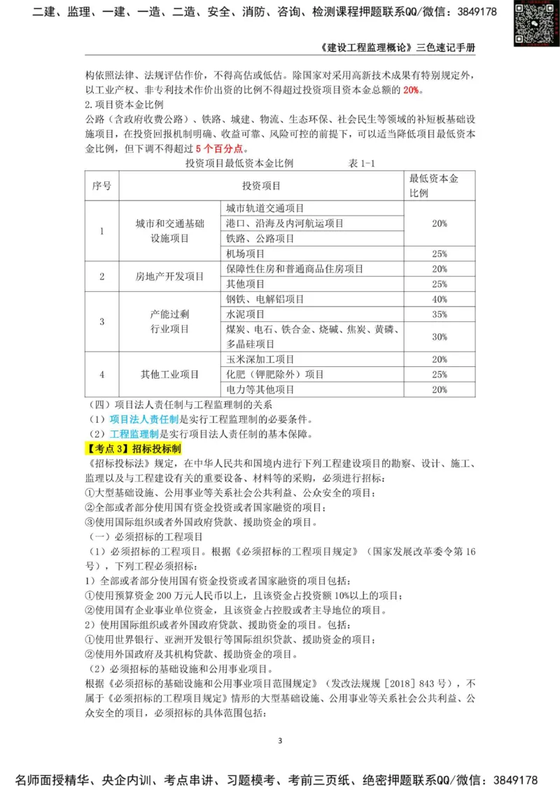 2025年监理工程师《建设工程监理概论》三色速记手册_监理工程师_2025监理工程师_2025年监理工程师SVIP_2025年监理概论法规SVIP_01-精华文档✿电子教材✿历年真题