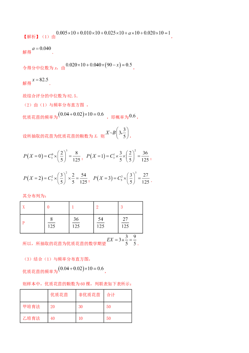 8.3分类变量与列联表（精练）（解析版）_E015高中全科试卷_数学试题_选修3_02.同步练习_同步练习-举一反三（第三套）