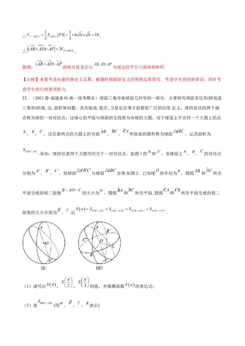 专题12立体几何专题（新定义）（解析版）(1)_2024年4月_01按日期_6号_2024届新结构高考数学合集_新高考数学创新题型微专题（数学文化、新定义）