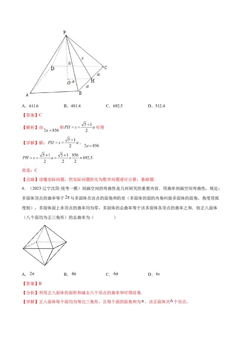 专题12立体几何专题（新定义）（解析版）(1)_2024年4月_01按日期_6号_2024届新结构高考数学合集_新高考数学创新题型微专题（数学文化、新定义）