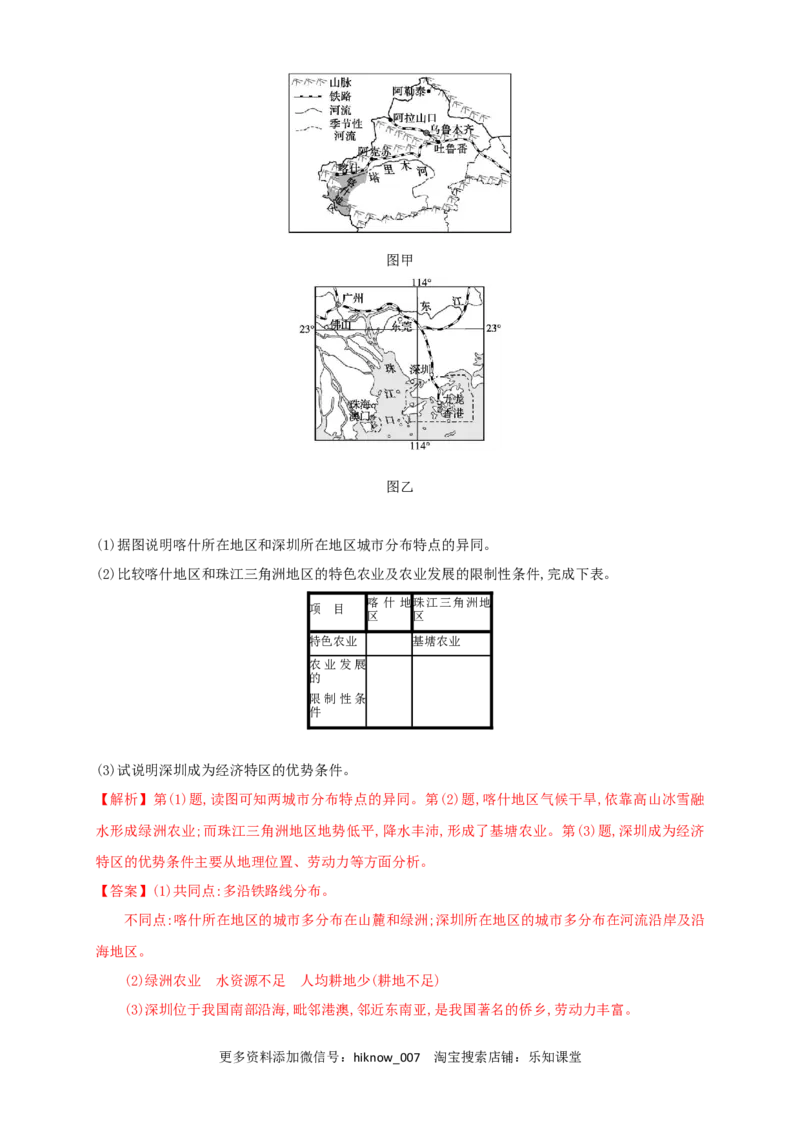 新教材精创1.1多种多样的区域同步训练解析版_E015高中全科试卷_地理试题_选修2_2.同步练习_同步练习（第三套）