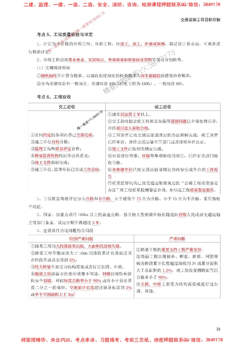 2025年监理工程师考试《目标与控制(交通)》考前30页纸_监理工程师_2025监理工程师_2025年监理工程师SVIP_2025年监理交通控制SVIP_05-考前密训✿央企特训✿机构普押