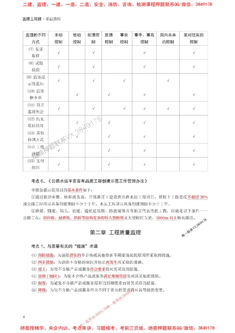2025年监理工程师考试《目标与控制(交通)》考前30页纸_监理工程师_2025监理工程师_2025年监理工程师SVIP_2025年监理交通控制SVIP_05-考前密训✿央企特训✿机构普押