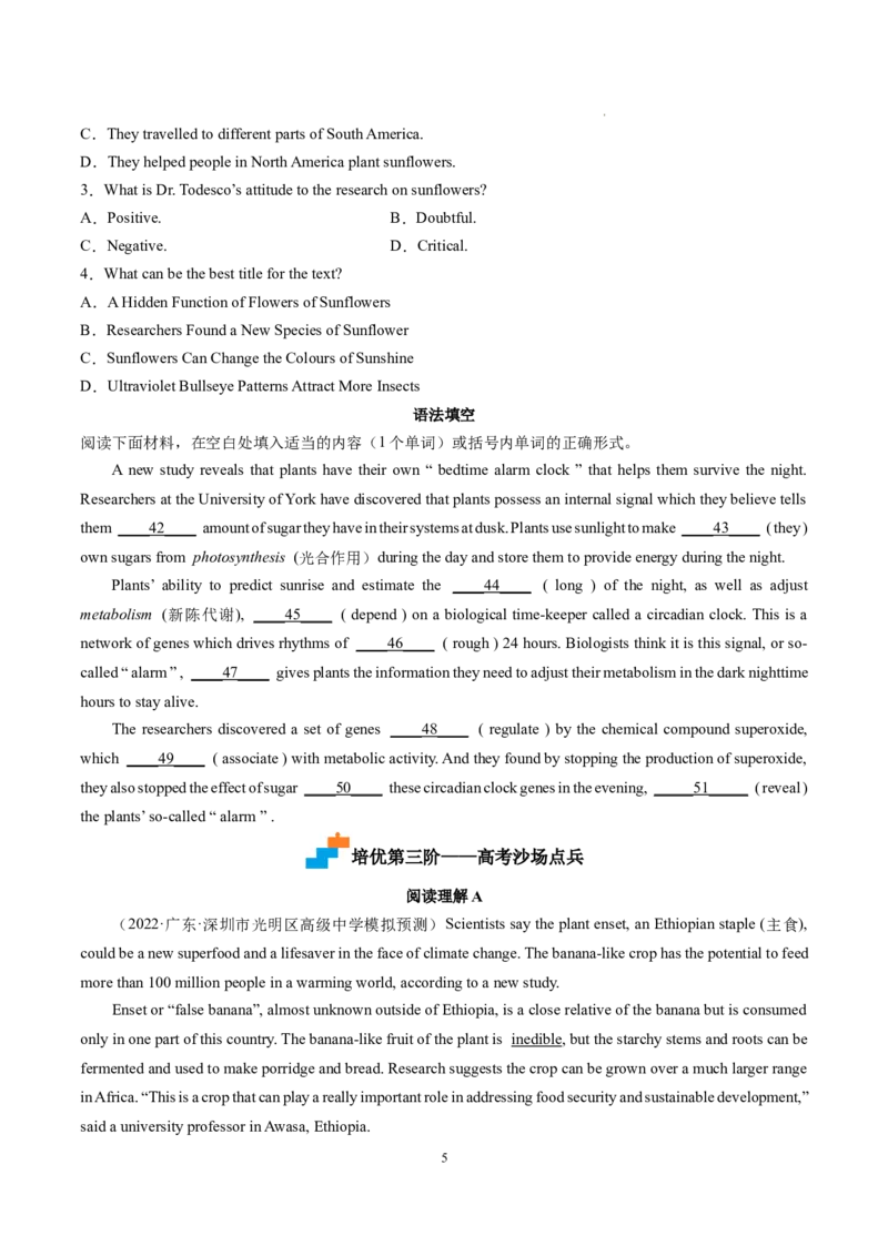 Part3UsingLanguage,AssessingYourProgress&VideoTime（原卷版）-2022-2023学年高二英语_E015高中全科试卷_英语试题_选修1_4.新版高中英语选择性必修1_2.同步练习_1.课后培优练2023年