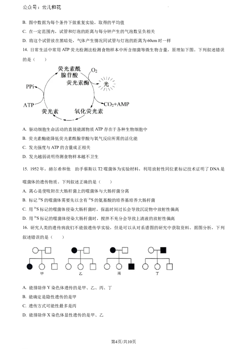 广东省茂名市2023-2024学年高一下学期7月期末考试生物试卷_2024-2025高一（7-7月题库）_2024年7月试卷_0710广东省茂名市2023-2024学年高一下学期7月期末考试