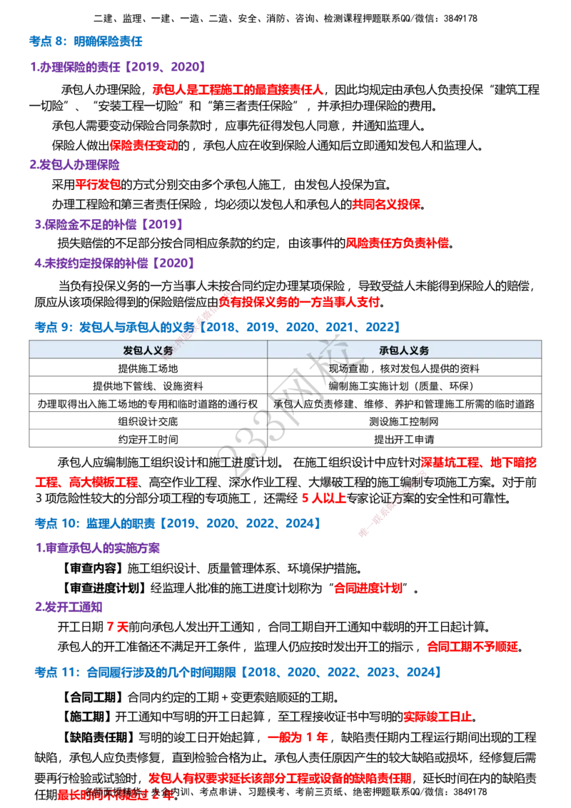 233-监理合同-历年高频真题考点汇总_监理工程师_2025监理工程师_2025年监理工程师SVIP_2025年监理合同管理SVIP_05-考前密训✿央企特训✿机构普押
