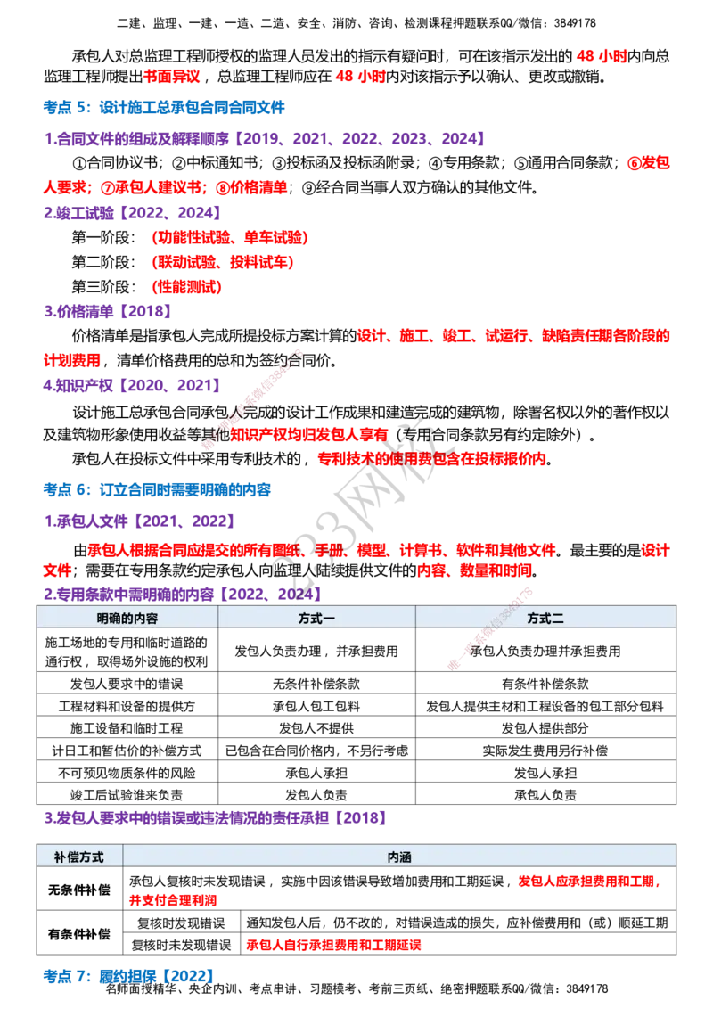 233-监理合同-历年高频真题考点汇总_监理工程师_2025监理工程师_2025年监理工程师SVIP_2025年监理合同管理SVIP_05-考前密训✿央企特训✿机构普押