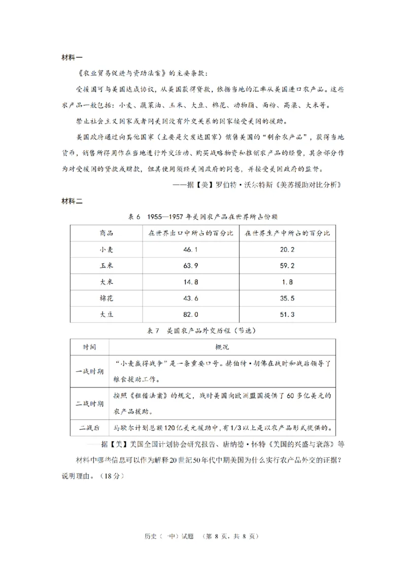历史（一中）_2_2024年5月_01按日期_1号_2024届湖南省长沙市第一中学高考适应性演练(二）_2024届湖南省长沙市第一中学高考适应性演练(二）历史试题