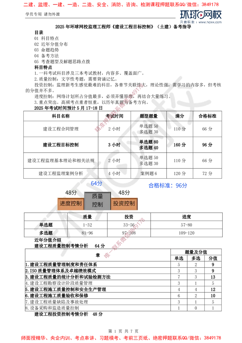 2025年环球网校监理工程师《建设工程目标控制》（土建）备考指导_74885659a453cf55aed0de05ee2331eec532417c_监理工程师_2025监理工程师_2025年监理工程师SVIP_2025年监理土建控制SVIP
