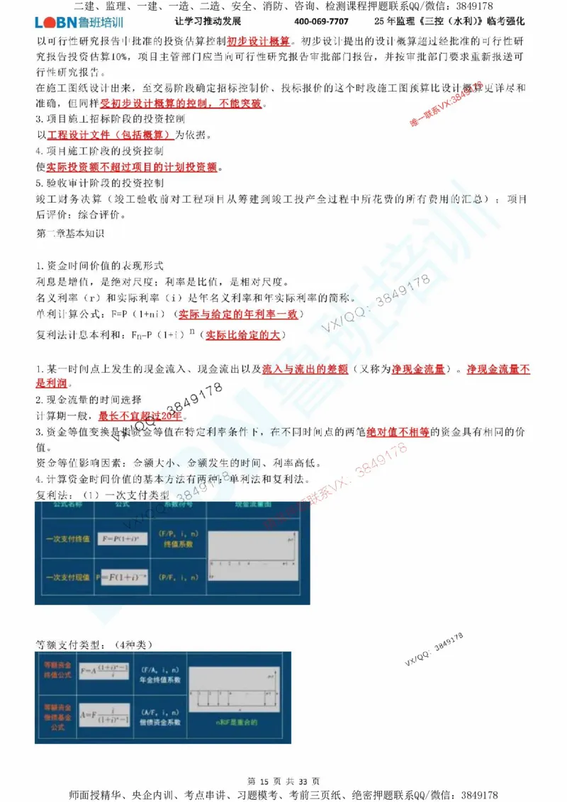 2025年监理《目标控制（水利）》LB-万元临考强化_监理工程师_2025监理工程师_2025年监理工程师SVIP_2025年监理水利控制SVIP_05-考前密训✿央企特训✿机构普押