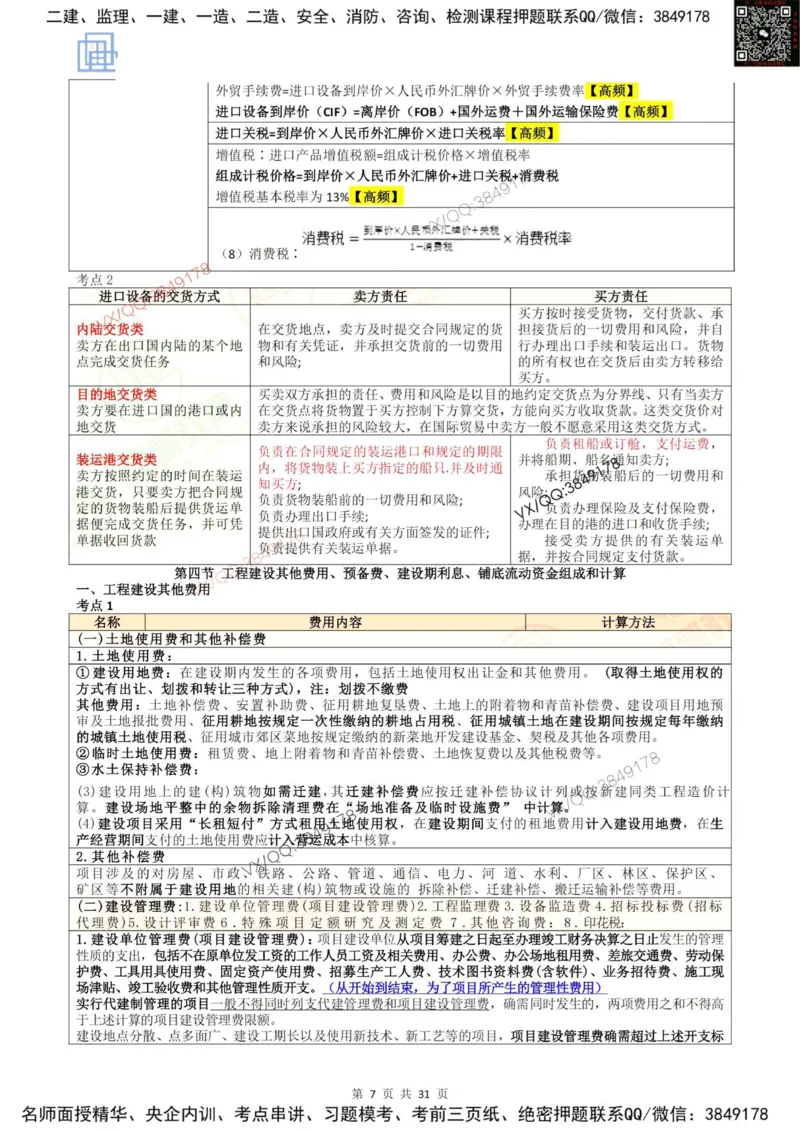 2025投资控制强化记忆_监理工程师_2025监理工程师_2025年监理工程师SVIP_2025年监理土建控制SVIP_05-考前密训✿央企特训✿机构普押_16-控制《终极押题资料》雷哥推荐