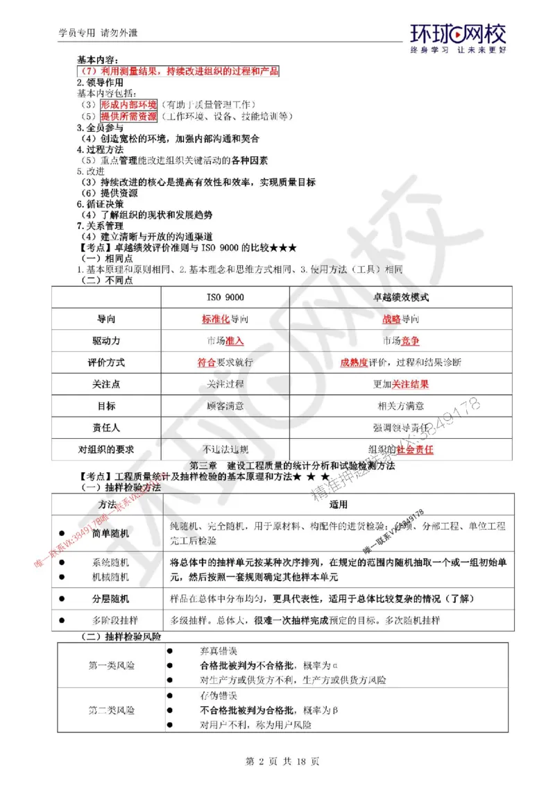 2025环球网校监理工程师《建设工程目标控制》（土建）考前十页纸_监理工程师_2025监理工程师_2025年监理工程师SVIP_2025年监理土建控制SVIP_05-考前密训✿央企特训✿机构普押
