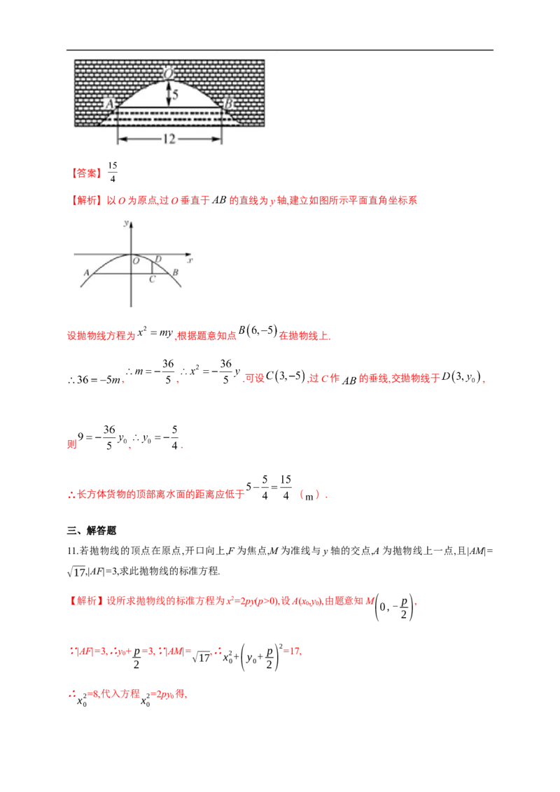 新教材精创3.3.2抛物线的简单几何性质（1）-A基础练（解析版）_E015高中全科试卷_数学试题_选修1_02.同步练习_1.同步练习_新教材精创3.3.2抛物线的简单几何性质（1）-A基础练
