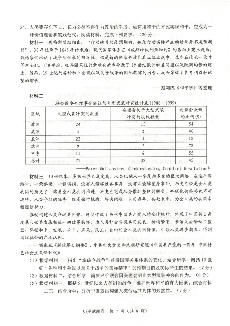 历史卷-2403温州二模_2024年3月_013月合集_2024届浙江省温州市普通高中高三第二次适应性考试（温州二模）_浙江省温州市普通高中2024届高三第二次适应性考试（温州二模）历史