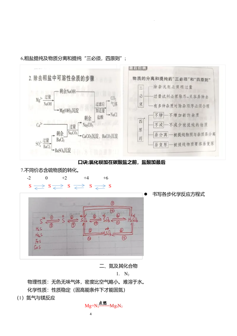 下学期高一化学人教版（2019）必修第二册必背知识点_E015高中全科试卷_化学试题_必修2_2.新版人教版高中化学试卷必修二_7.知识汇总