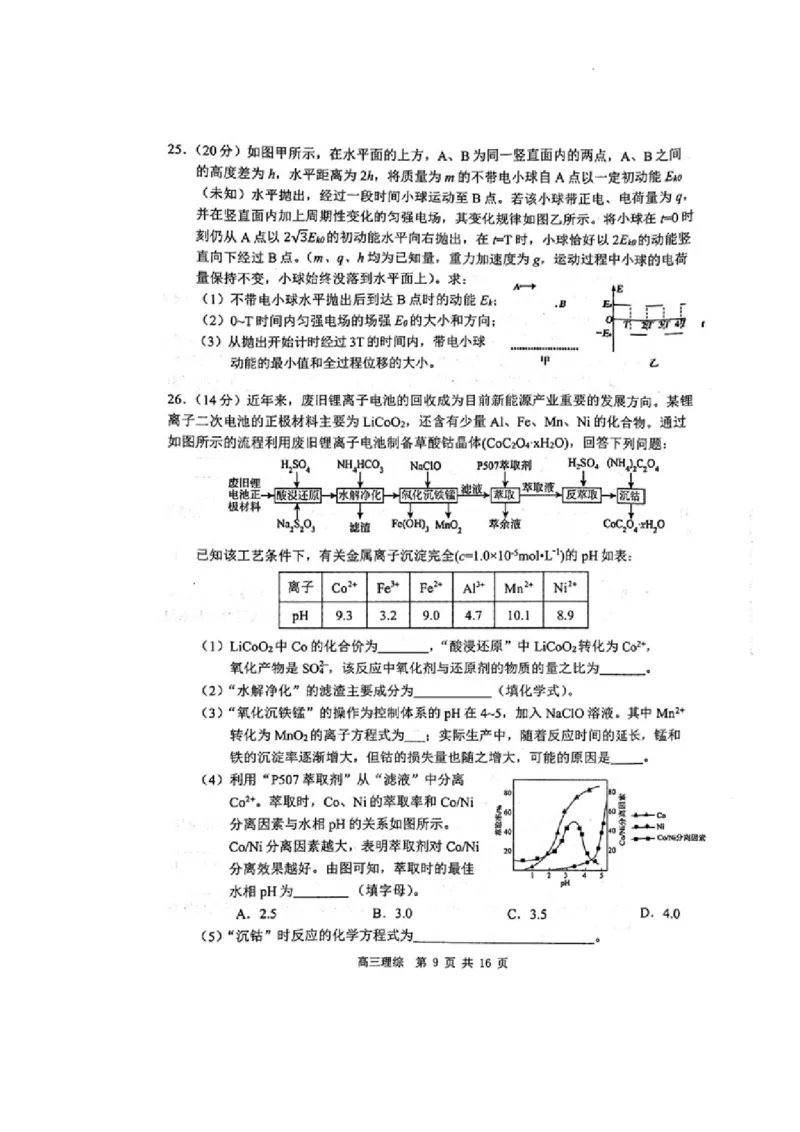 内蒙古赤峰市2024届高三下学期4.20模拟考试理科综合试题_2024年4月_01按日期_20号_2024届内蒙古赤峰市高三下学期420模拟考试