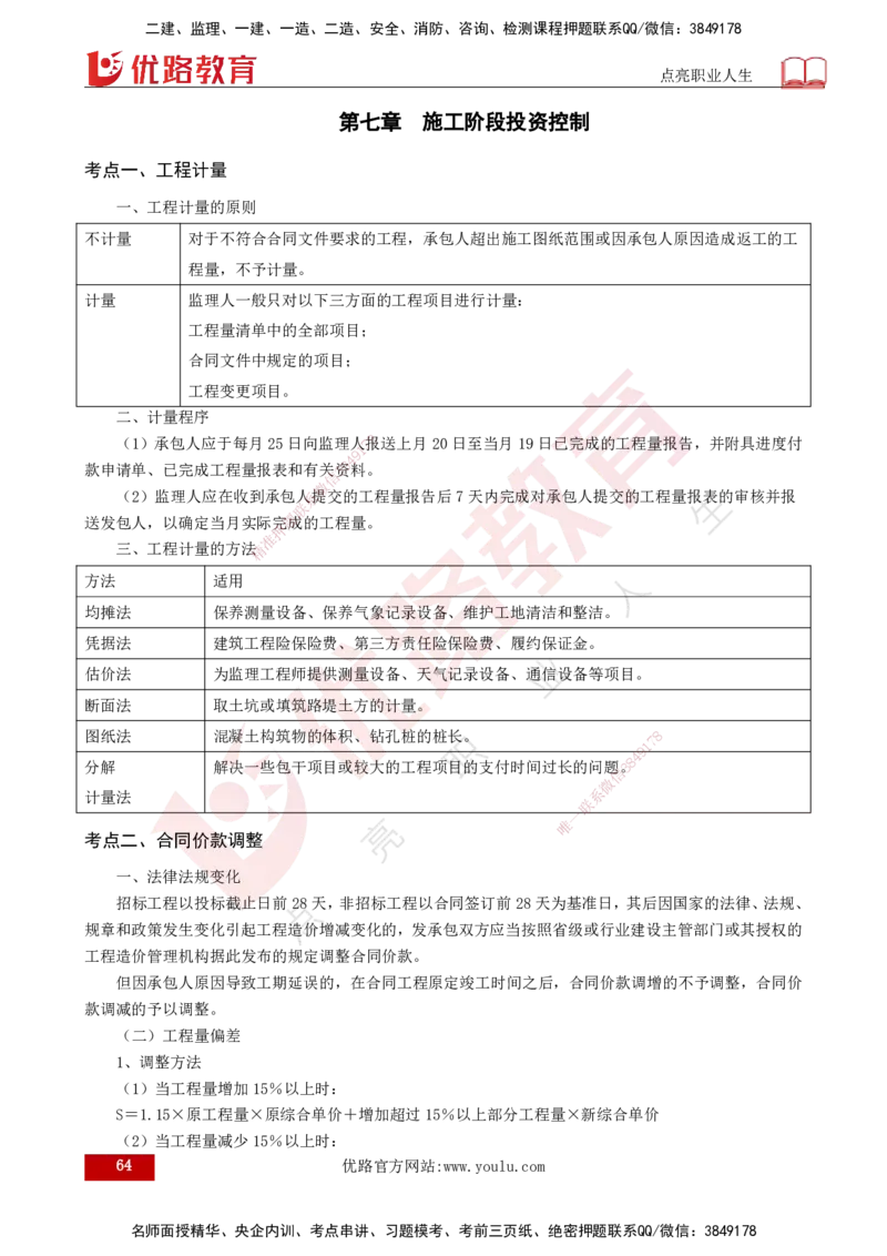 2025年监理《控制土建（总）》冲刺打印版_监理工程师_2025监理工程师_2025年监理工程师SVIP_2025年监理土建控制SVIP_04-冲刺串讲✿考点强化✿小灶集训_讲义