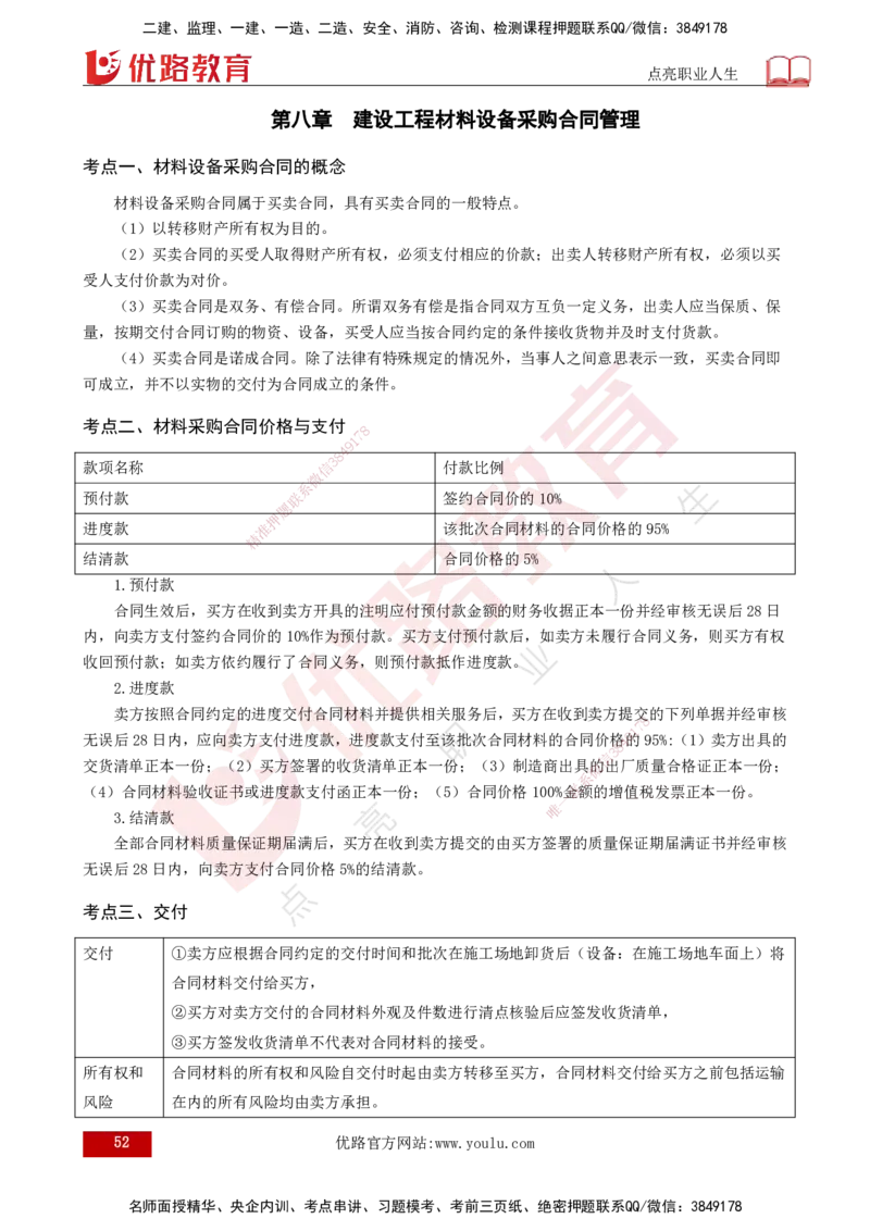 2025年监理《合同管理（第1-9章）》冲刺（打印版）_监理工程师_2025监理工程师_2025年监理工程师SVIP_2025年监理合同管理SVIP_04-冲刺串讲✿考点强化✿小灶集训_讲义