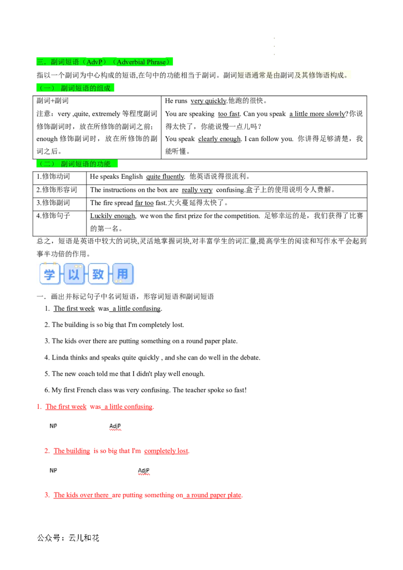 专题14UNIT1TEENAGELIFE（语法&rdquo;名词短语、形容词短语、副词短语&ldquo;、建议信写作）（解析版）_2024-2025高一（7-7月题库）_2024年7月试卷
