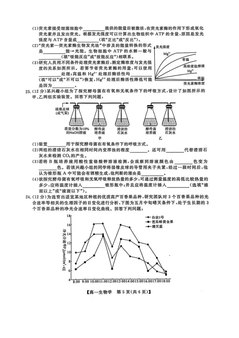 吉林省吉林市外五县各高中2025-2026学年高一上学期1月期末考试生物试卷(图片版含解析)_2024-2025高一（7-7月题库）_2026年1月高一