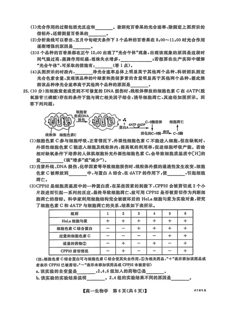 吉林省吉林市外五县各高中2025-2026学年高一上学期1月期末考试生物试卷(图片版含解析)_2024-2025高一（7-7月题库）_2026年1月高一