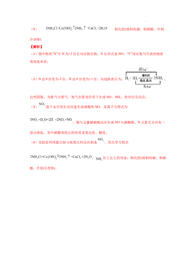 5.2氮及其化合物（第二课时氨和铵盐）-2021-2022学年高一化学同步课时练+单元测试（人教版2019必修第二册）（解析版）_E015高中全科试卷_化学试题_必修2_2.新版人教版高中化学试卷必修二