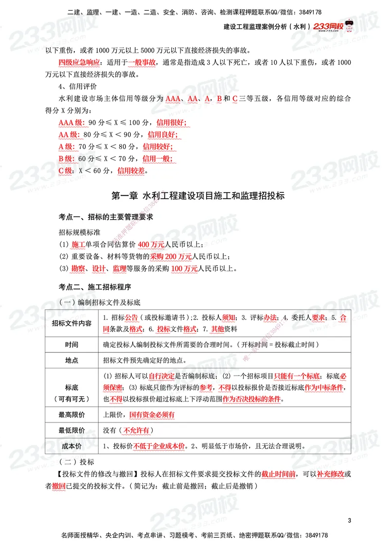 233-水利案例-考前10页纸_监理工程师_2025监理工程师_2025年监理工程师SVIP_2025年监理水利案例SVIP_05-考前密训✿央企特训✿机构普押_11-水利案例《考前10页纸》233
