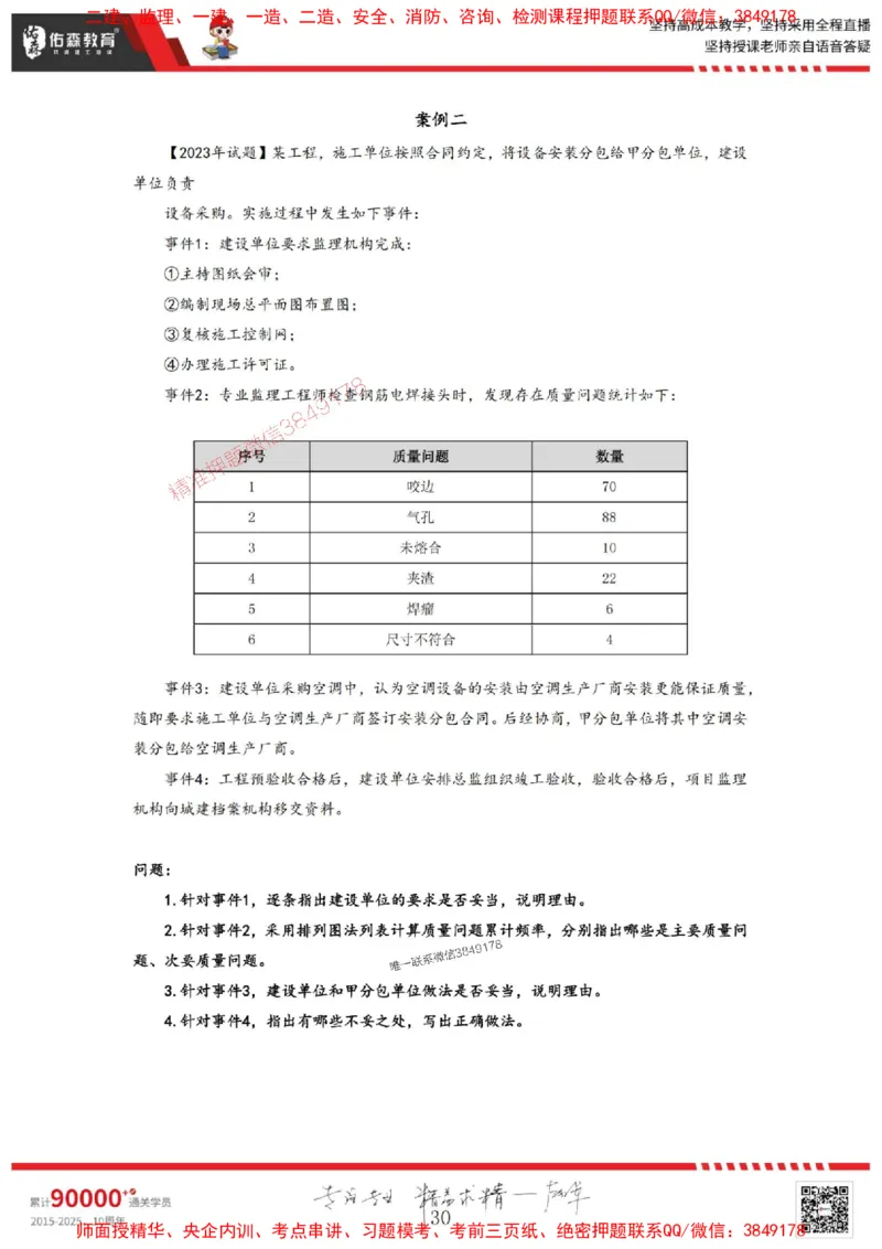 2025监理案例母题册_监理工程师_2025监理工程师_2025年监理工程师SVIP_2025年监理土建案例SVIP_01-精华文档✿电子教材✿历年真题_32-案例《核心母题习题册》YS推荐