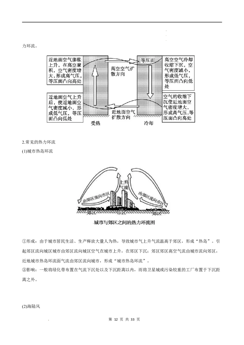 必修一知识点总结高中地理人教版（2019）必修第一册_E015高中全科试卷_地理试题_必修1_5.知识汇总