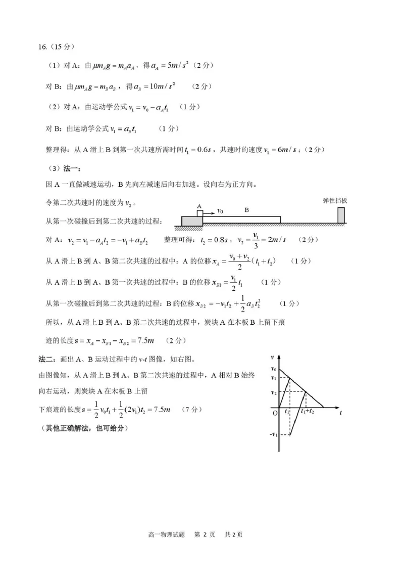 江苏省连云港市2024-2025学年高一上学期期末调研考试物理PDF版含答案_2024-2025高一（7-7月题库）_2025年01月试卷_0124江苏省连云港市2024-2025学年高一上学期期末调研考试