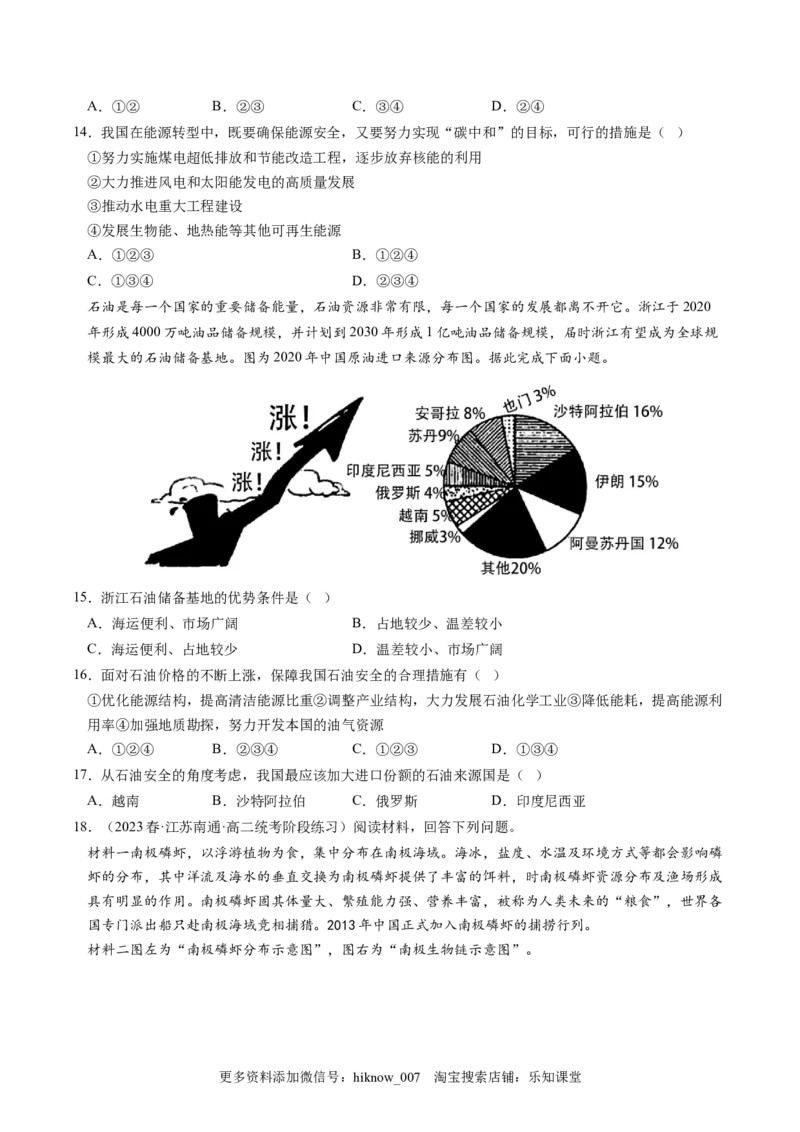 4.2国家战略与政策-2022-2023学年高二地理课后培优分级练（人教版2019选择性必修3）（原卷版）_E015高中全科试卷_地理试题_选修3_2.同步练习_课后培优练2023年（第一套）
