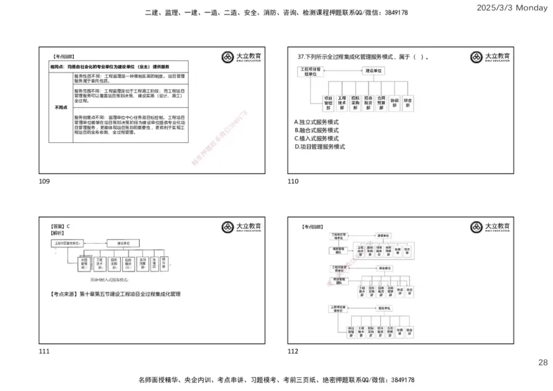 2025监理概论法规考前必做题PDF（一页四个）_监理工程师_2025监理工程师_2025年监理工程师SVIP_2025年监理概论法规SVIP_02-基础精讲✿高端面授✿深度强化_讲义