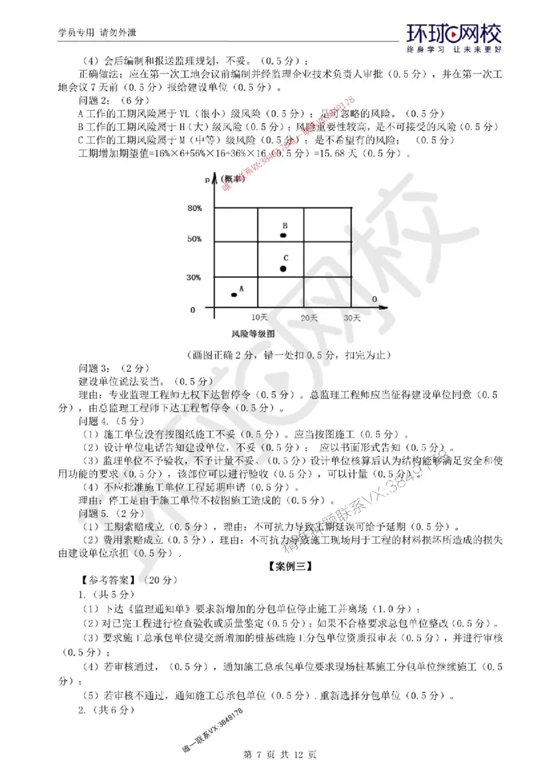 2025环球网校监理工程师《建设工程监理案例分析》（土建）临考点睛_监理工程师_2025监理工程师_2025年监理工程师SVIP_2025年监理土建案例SVIP