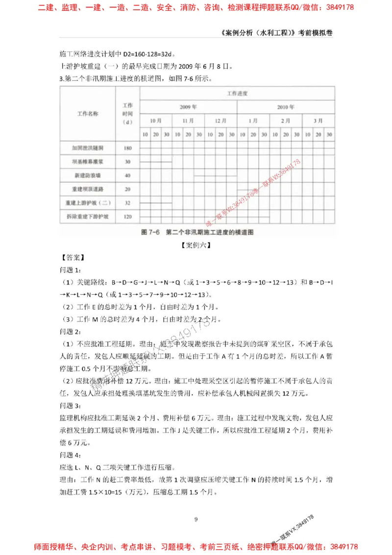 2025年监理工程师《建设工程监理案例分析（水利工程》考前模拟卷二_1_监理工程师_2025监理工程师_2025年监理工程师SVIP_2025年监理水利案例SVIP_05-水利案例《考前模拟AB卷》CSW