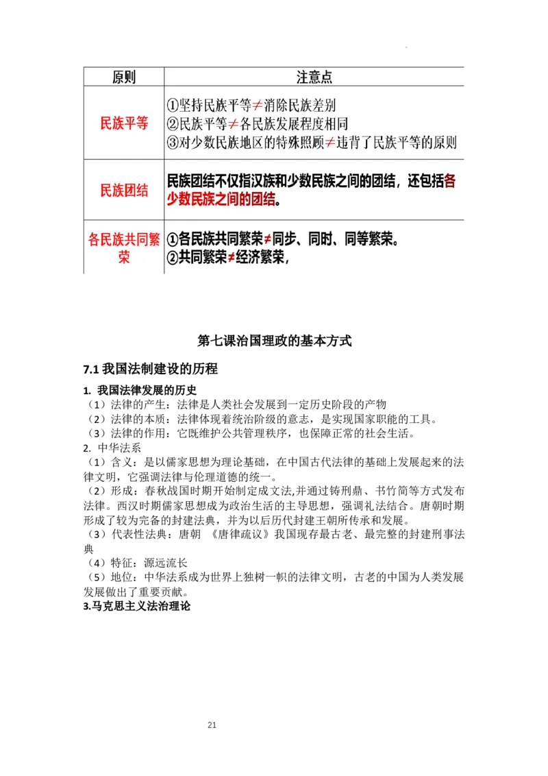 政治与法治背书清单-统编版必修三_E015高中全科试卷_政治试题_必修3_6.知识汇总