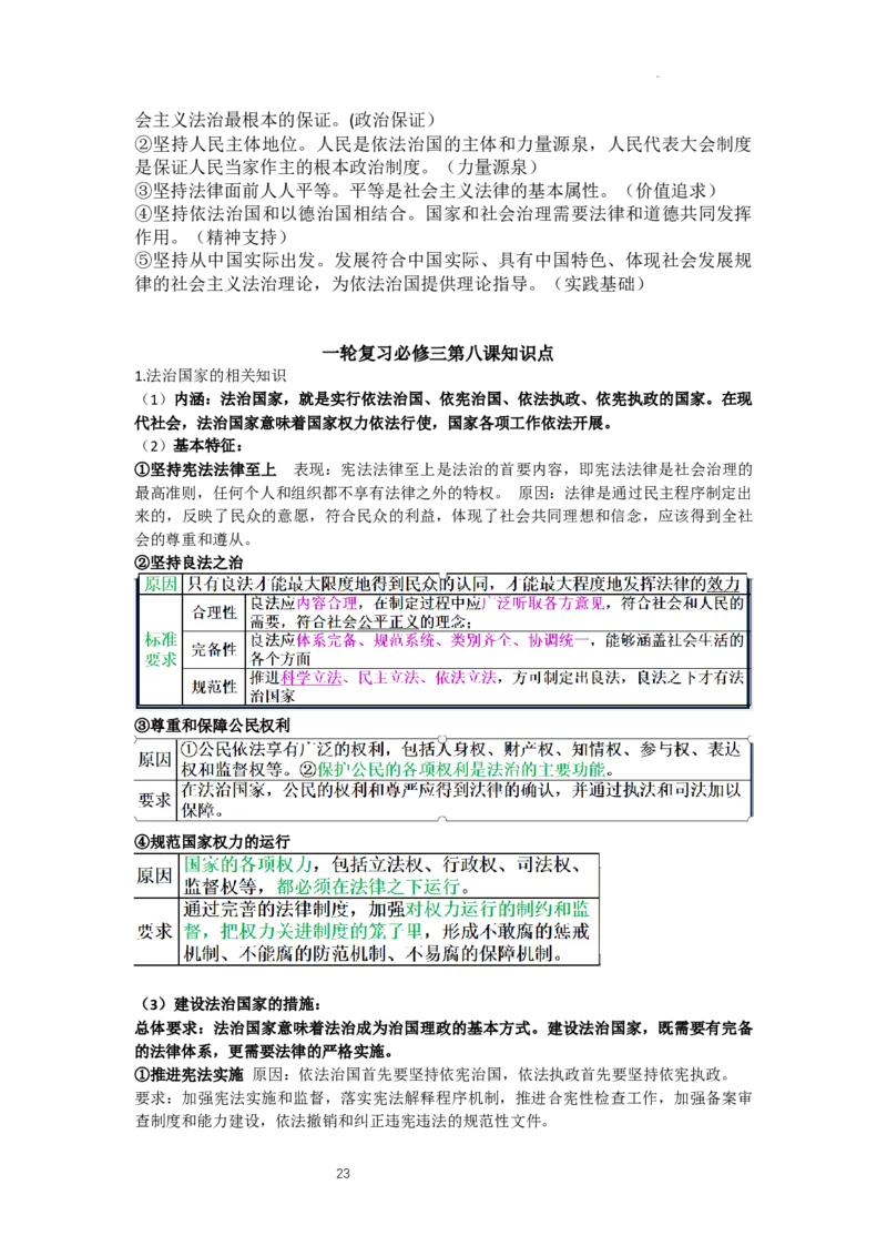 政治与法治背书清单-统编版必修三_E015高中全科试卷_政治试题_必修3_6.知识汇总