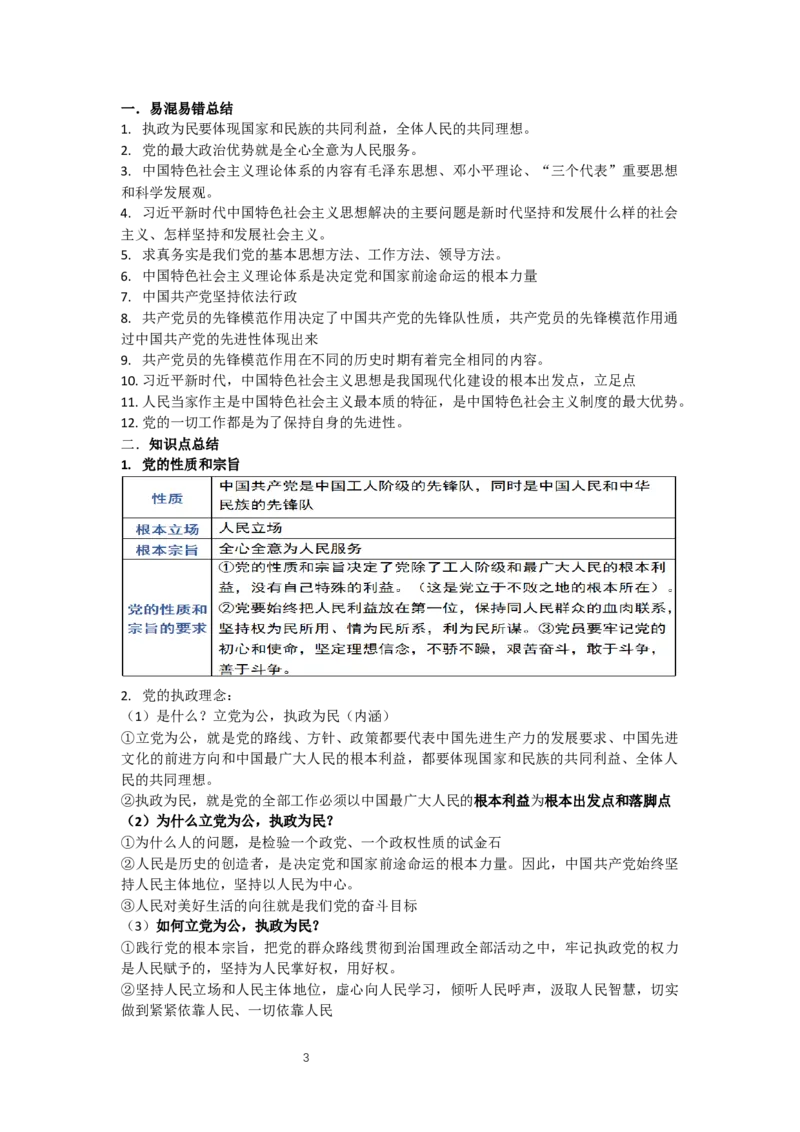 政治与法治背书清单-统编版必修三_E015高中全科试卷_政治试题_必修3_6.知识汇总