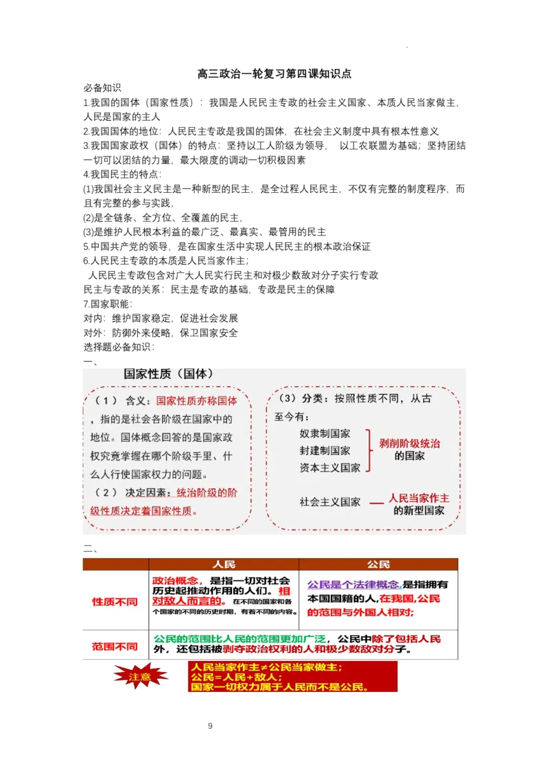 政治与法治背书清单-统编版必修三_E015高中全科试卷_政治试题_必修3_6.知识汇总