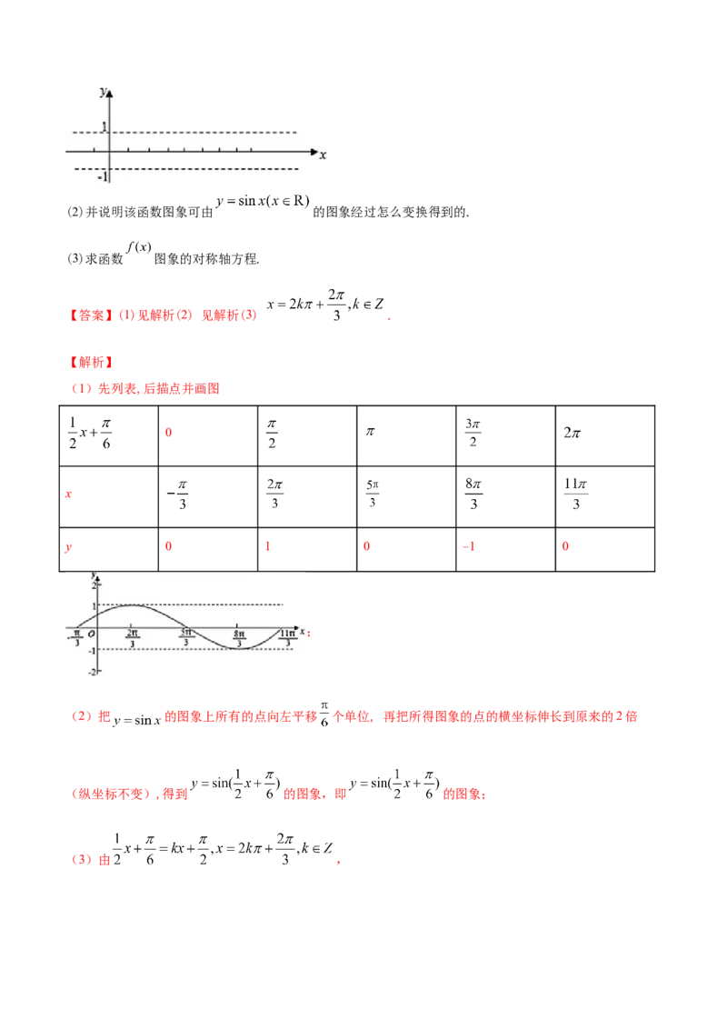 5.4三角函数的图象和性质（解析版）_E015高中全科试卷_数学试题_必修1_02.同步练习_4.同步练习（第四套）_5.4三角函数的图象和性质